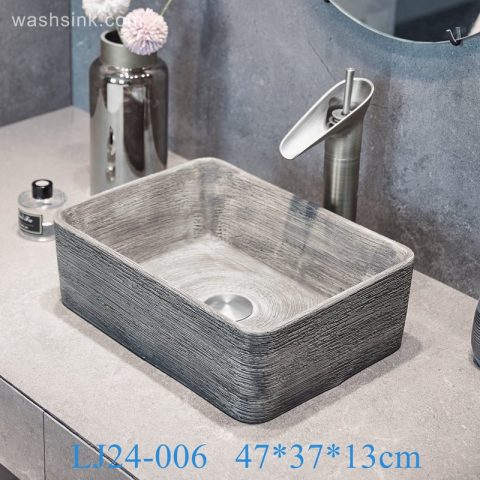 LJ24-006  2024 New classic color square decoration ceramic wash basin