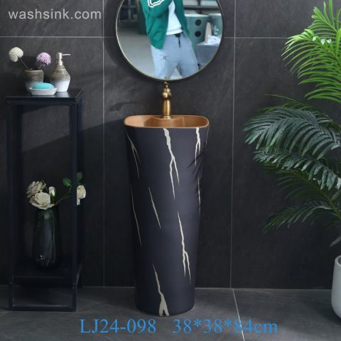 LJ24-0098 Garden Column Basin Washbasin Integrated Washbasin Floor Washbasin Column Washbasin Basin