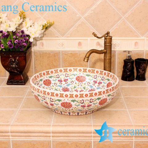 YL-OT_5054 Moroccan fountain sink ceramic material round type