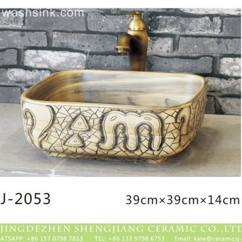 Jingdezhen wholesale durable ceramic with art special pattern thick edge sanitary ware  LJ-2053