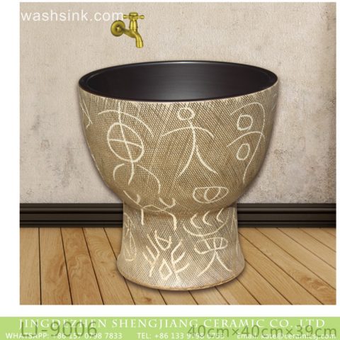 Shengjiang factory direct floor mop bathroom art basin  LJ-9006