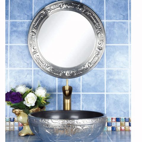 Jingdezhen Shengjiang factory wholesale silver color with special design lavabo