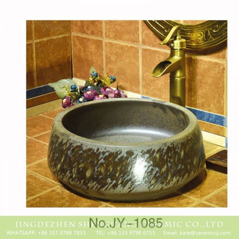 Jingdezhen wholesale dark color with unique pattern art basin    SJJY-1085-16