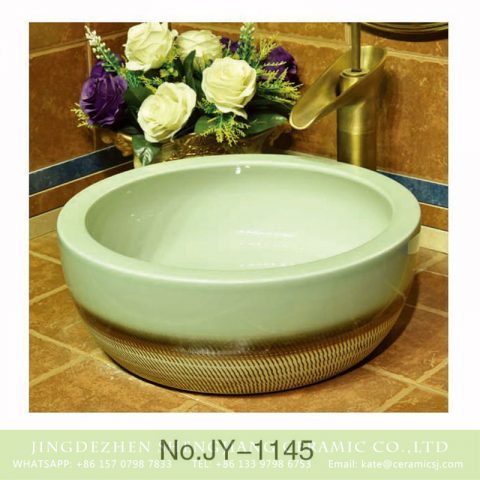 Popular sale item smooth ceramic cream white color durable wash basin    SJJY-1145-22