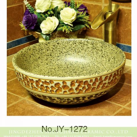 China traditional high quality wash basin with marble inner wall and hand carved surface    SJJY-1272-33