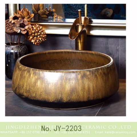 SJJY-2203-25   Jingdezhen wholesale high quality durable vanity basin