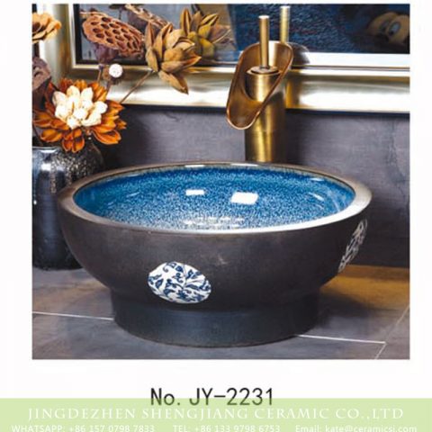 SJJY-2231-28   Jingdezhen produce matte black color porcelain sanitary ware