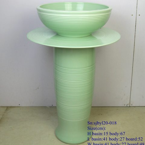 sjby120-018 Jingdezhen jade coil pattern washbasin